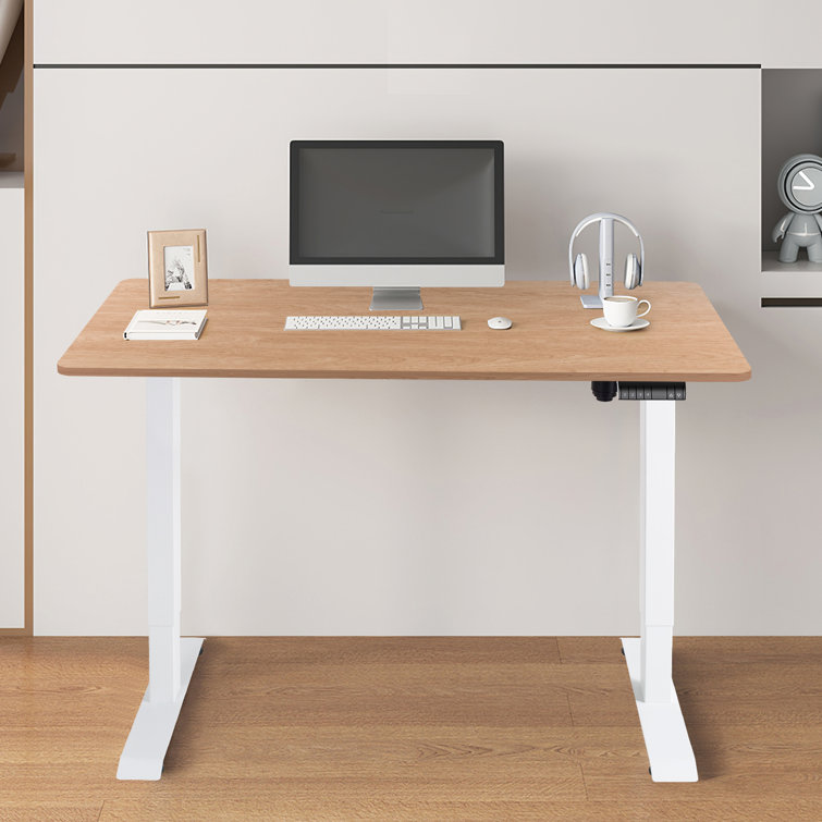 Inbox Zero Electric Height Adjustable Standing Desk & Reviews Wayfair